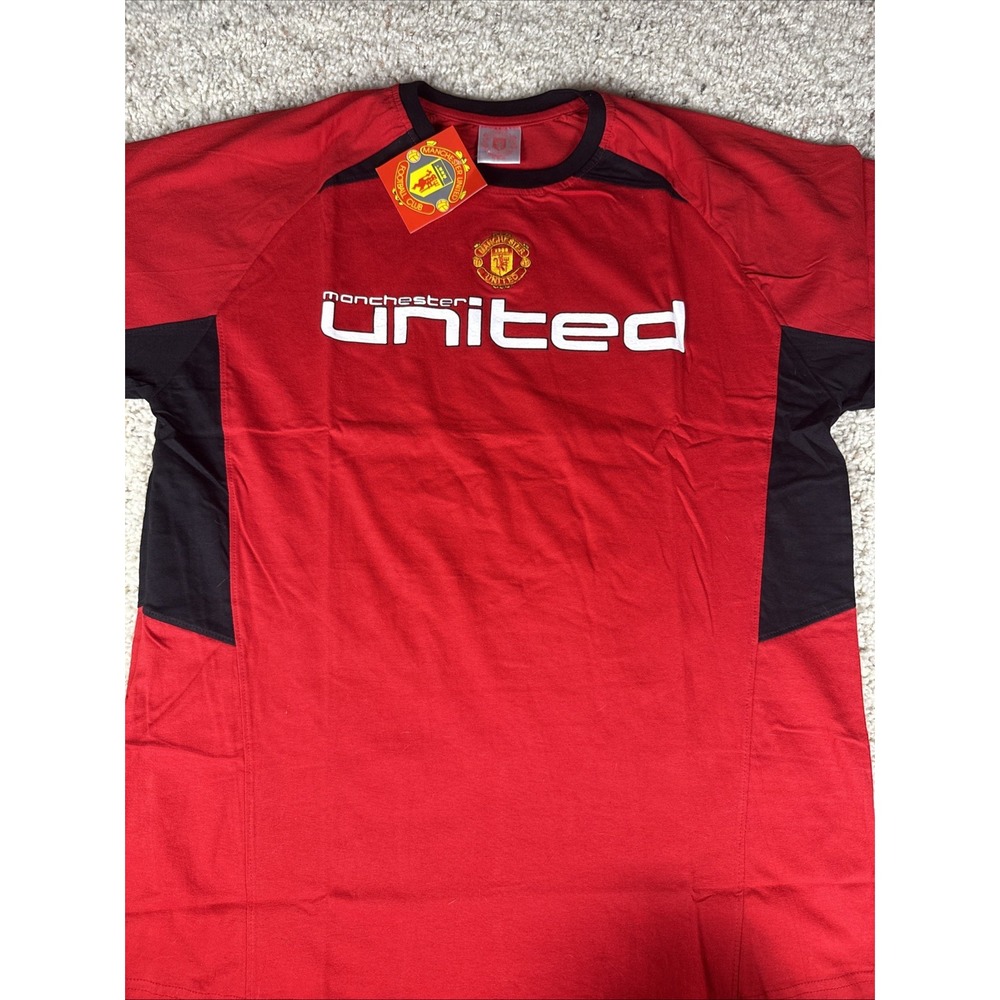 Manchester United MUFC Men's Soccer‎ Jersey Shirt Embroidered Red Size XL
